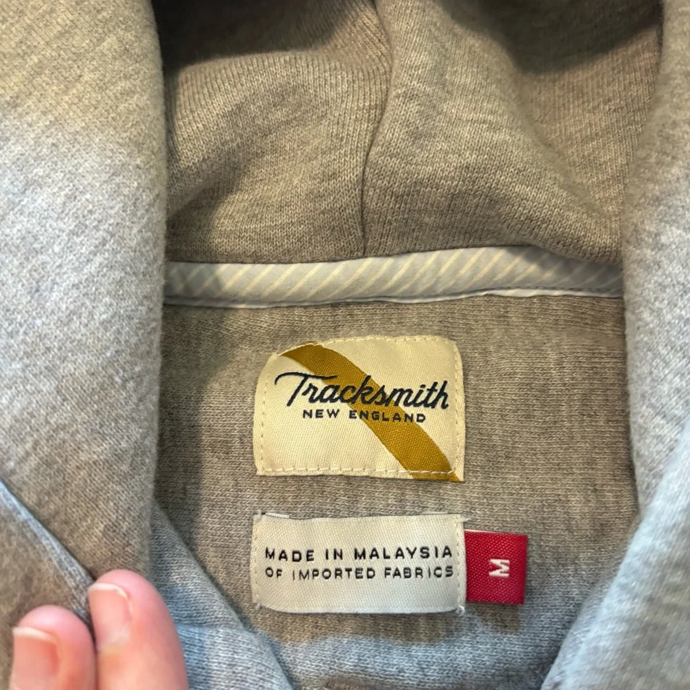 Tracksmith Gray Hooded Sweatshirt